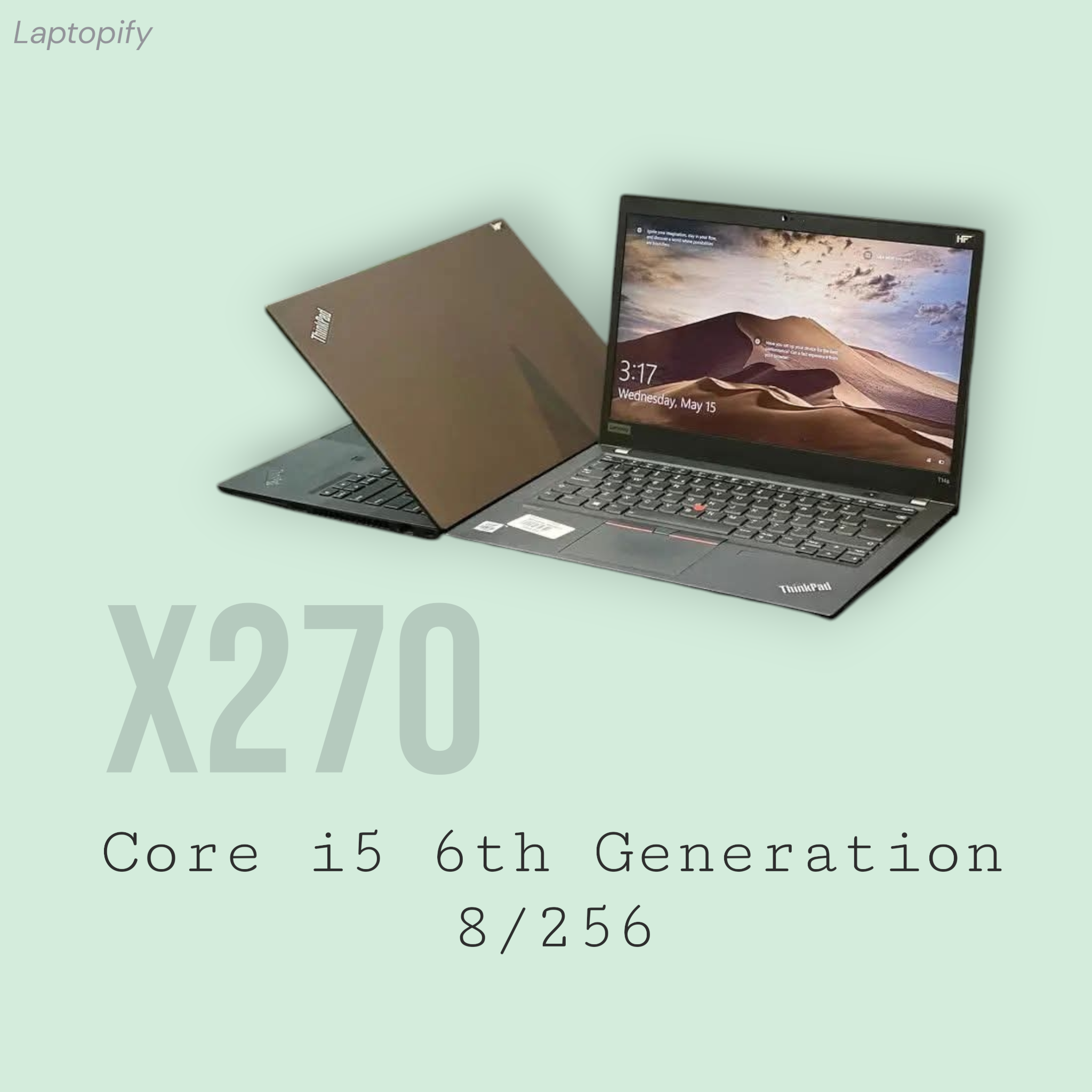 Lenevo X270 - Core i5 6th Generation - 8 GB Ram - 256 GB SSD